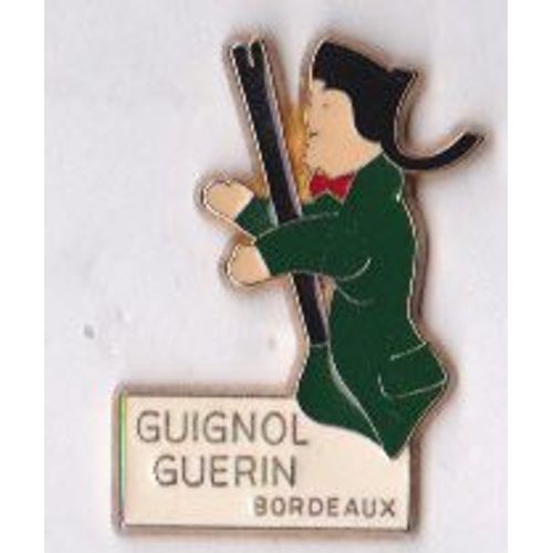 Pin's Guignol Guerin Bordeaux, Theatre Marionettes 1853 Puppets, Zamac Émail Signé Presti France, Rare