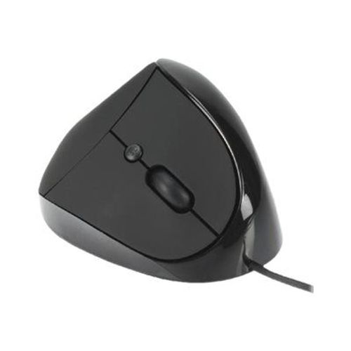 MCL Samar - Souris verticale - pour droitiers - optique - 6 boutons - filaire - USB - noir