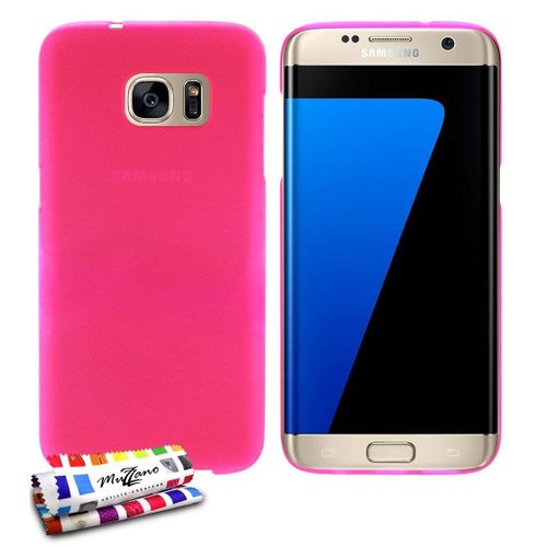 Coque Case Rigide Samsung Galaxy S7 Edge Rose Fushia " Pearls " Ultra-Slim (B26)