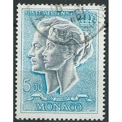 Timbre Monaco Poste Aérienne 1966 Couple Princier N°89