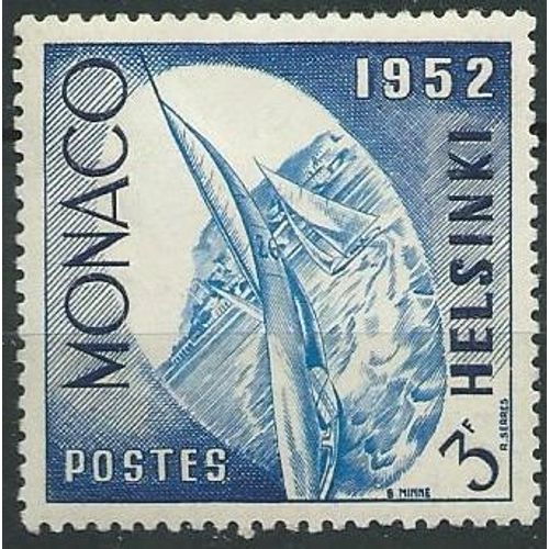 Timbre Monaco Neuf Avec Trace De Charnière Jeux Olympiques D'helsinki :Régates 1953 N°388