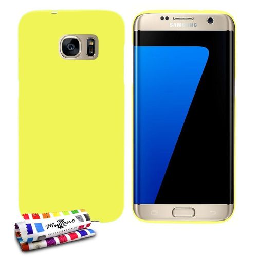 Coque Case Rigide Samsung Galaxy S7 Edge Jaune " Pearls " Ultra-Slim (B26)