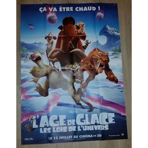 L'age De Glace 5 Cinq Les Lois De L'univers Véritable Affiche De Cinéma Pliée De Mike Thurmeier, Galen T. Chu Avec Ray Romano, Simon Pegg, John Leguizamo, 160*120 2016
