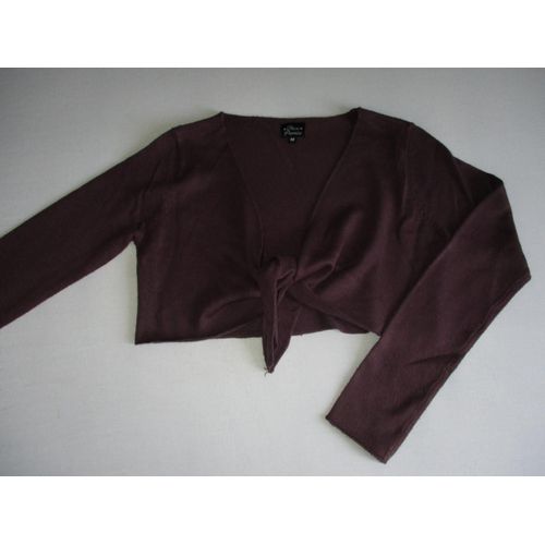 Gilet À Nouer Prune Chose Promise 14/16 Ans
