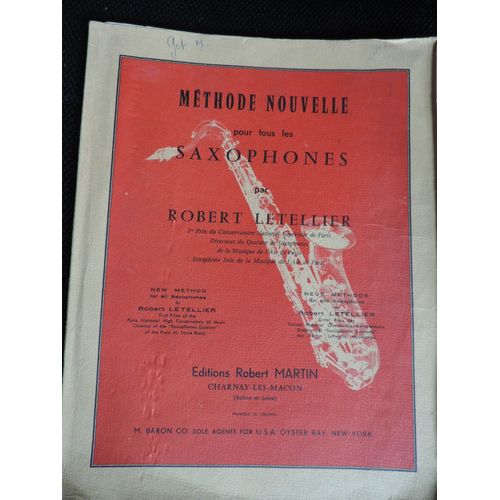 Méthode Nouvelle Pour Tous Les Saxophones