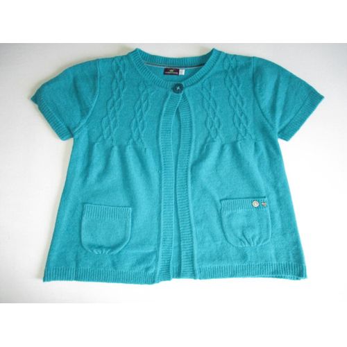 Gilet Manches Courtes Turquoise Sergent Major 12 Ans