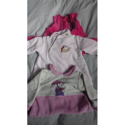 Ensemble Vêtement Mini Adelie/Nicekid/Timpoucet Coton 3 Mois Rose