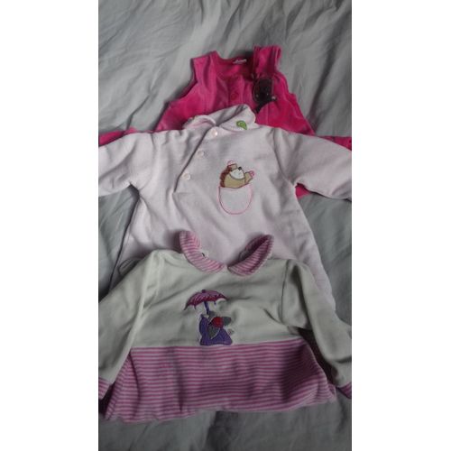 Ensemble Vêtement Mini Adelie/Nicekid/Timpoucet Coton 3 Mois Rose