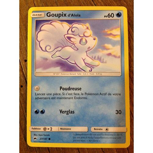 Carte Pokémon - Goupix D'alola - 27/147 - Ombres Ardentes