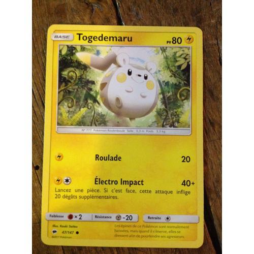 Carte Pokémon - Togedemaru - 47/147 - Ombres Ardentes