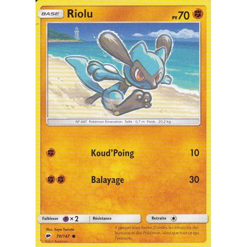 Carte Pokémon - Riolu - 70/147 - Ombres Ardentes