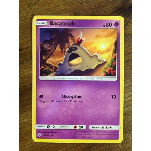 Carte Pokémon - Bacabouh - 61/147 - Ombres Ardentes