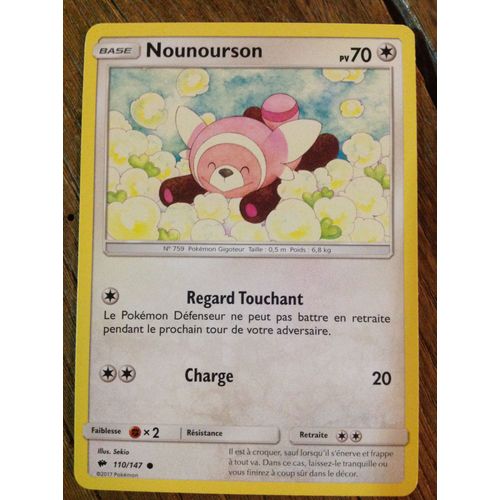 Carte Pokémon - Nounourson - 110/147 - Ombres Ardentes