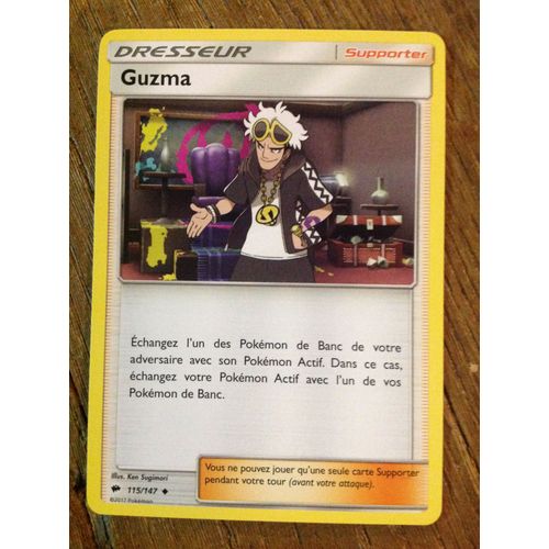 Carte Dresseur Pokémon - Guzma - 115/147 - Ombres Ardentes