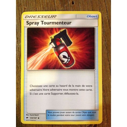Carte Dresseur Pokémon - Spray Tourmenteur - 125/147 - Ombres Ardentes