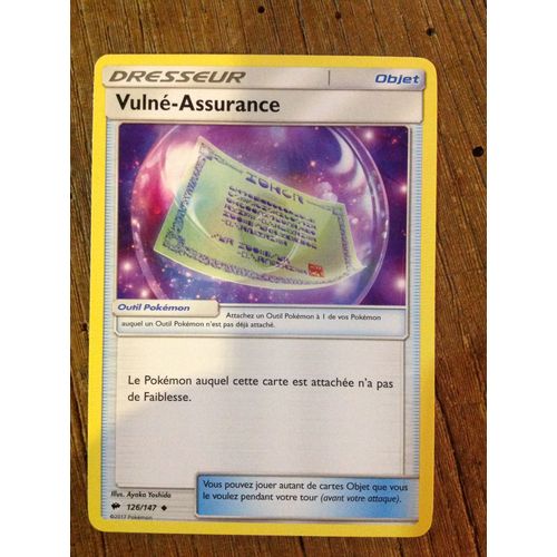 Carte Dresseur Pokémon - Vulné-Assurance - 126/147 - Ombres Ardentes