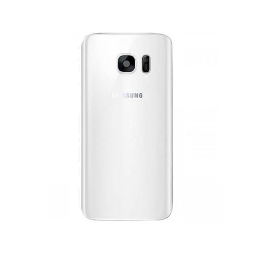 Coque Arriere / Cache Batterie Samsung Galaxy S 7 Edge - Blanc - Adhesif Inclus