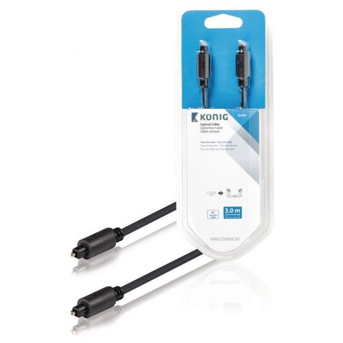 Câble audio numérique Toslink M - M Toslink Mâle - Toslink Mâle 3.00 m Anthracite