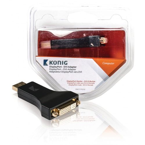 Adaptateur DisplayPort Display Port Mâle - DVI-I 24 + 5 broches Femelle Anthracite