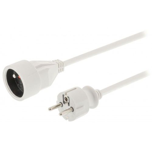 Câble d'alimentation Rallonge 10 m H05VV-F 3G1.5 IP20 Blanc