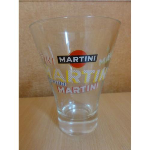 Verre Publicitaire De La Marque " Martini " À Fond Épais