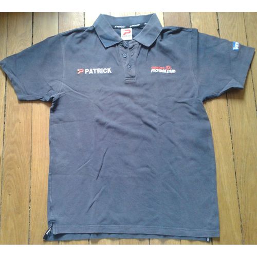 Polo Patrick District 93 Football Club Terre De Foot Gris Foncé Taille L 100% Coton