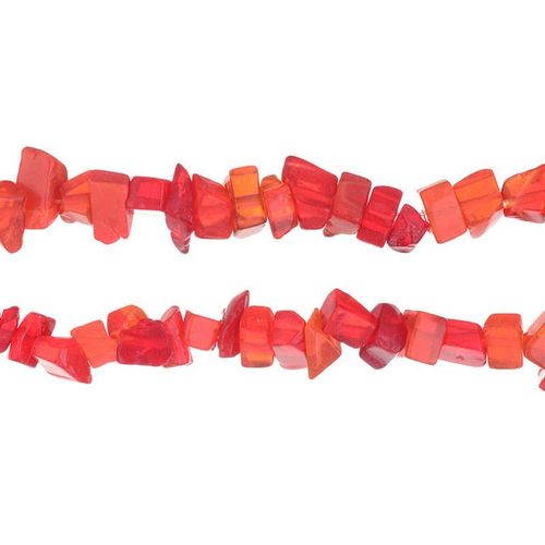 Lot De 30 Perles Agate Orange / Rouge 2 A 10mm