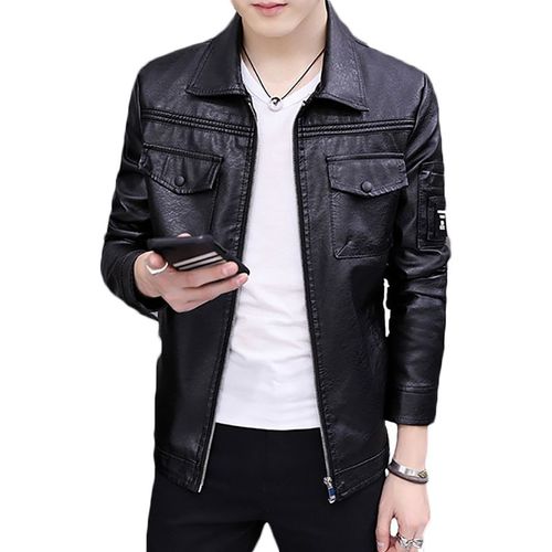 Veste En Cuir Homme Veste Simili Cuir Homme Pu Cuir Revers Mode Loisir Svelte Fermeture Eclair Ne Pas Encapuchonne Printemps Automne Vetement Masculin Zs300710 Rakuten