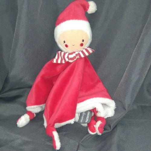 Doudou Lutin Orchestra Rouge Blanc Premaman Plat