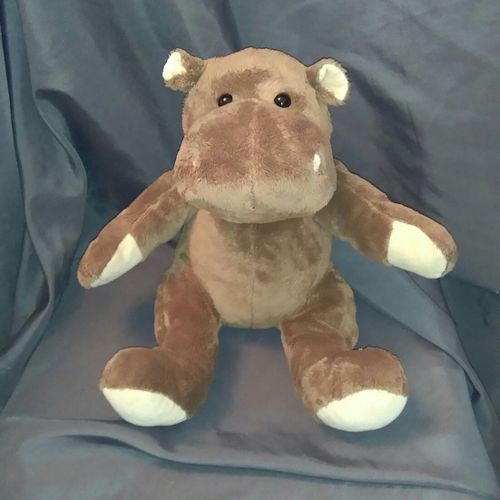 Doudou Hippopotame Taupe Marron Histoire D'ours 38 Cm