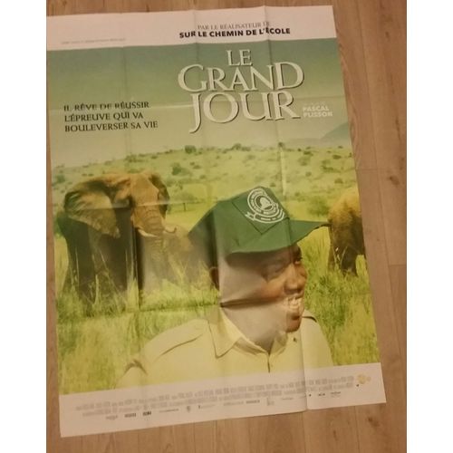Le Grand Jour Affiche Originale De Cinéma Un Film De Olivier Dazat, Pascal Plisson Avec Nidhi Jha, Albert Ensasi Gonzalez Monteagudo, Deegii Batjargal, Tom Ssekabira 160*120 2015