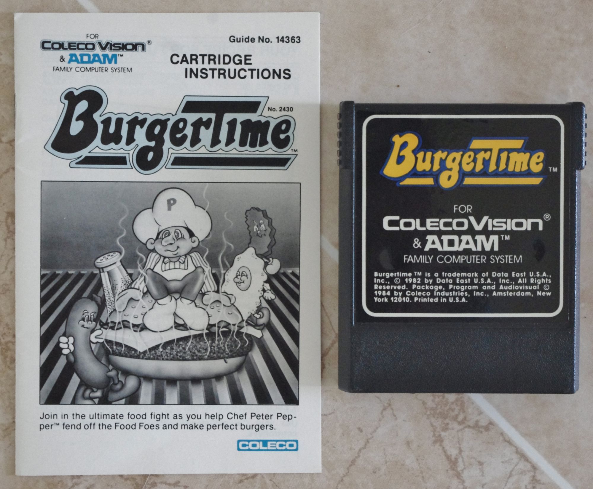 burgertime colecovision