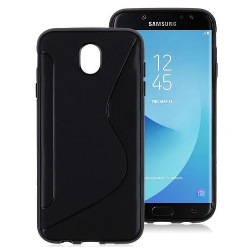 Coque Silicone Pour Samsung Galaxy J5 Pro (2017) J530y/Ds Gel Motif S Au Dos - Noir