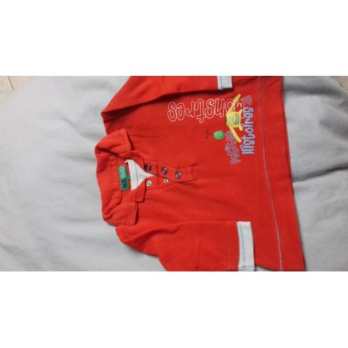 T-Shirt Petit Pirate Coton 6 Mois Rouge