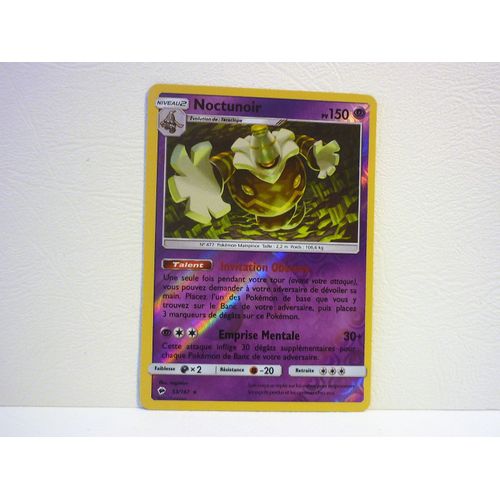 Carte Pokémon Francaise Reverse Noctunoir- 53/147 - Ombres Ardentes