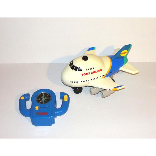 Avion Tomy Airlines Radiocommandé Ancien Jouet Sonore Lumineux Roulant