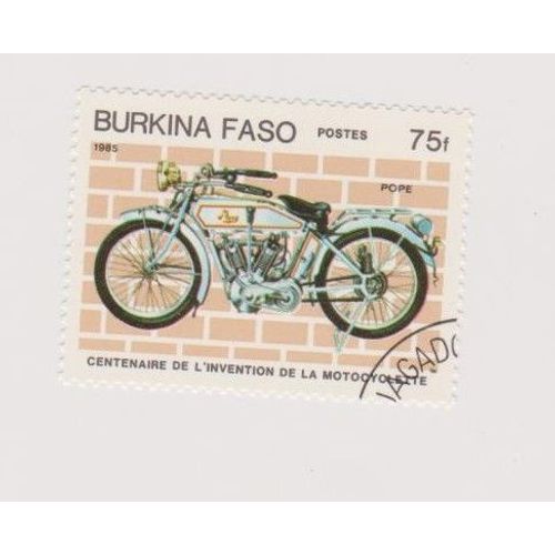 Timbre Bulgarie Bulgare Moto Centenaire De La Motocyclette 75
