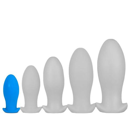 Plug Anal En Silicone Saurus Egg S 10 X 4,5 Cm Bleu