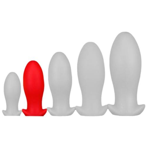 Plug Anal En Silicone Saurus Egg M 12 X 5,3 Cm Rouge