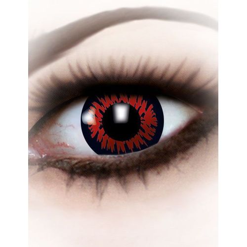Lentilles Fantaisie Oeil De Loup-Garou Rouge Halloween Adulte Taille Unique