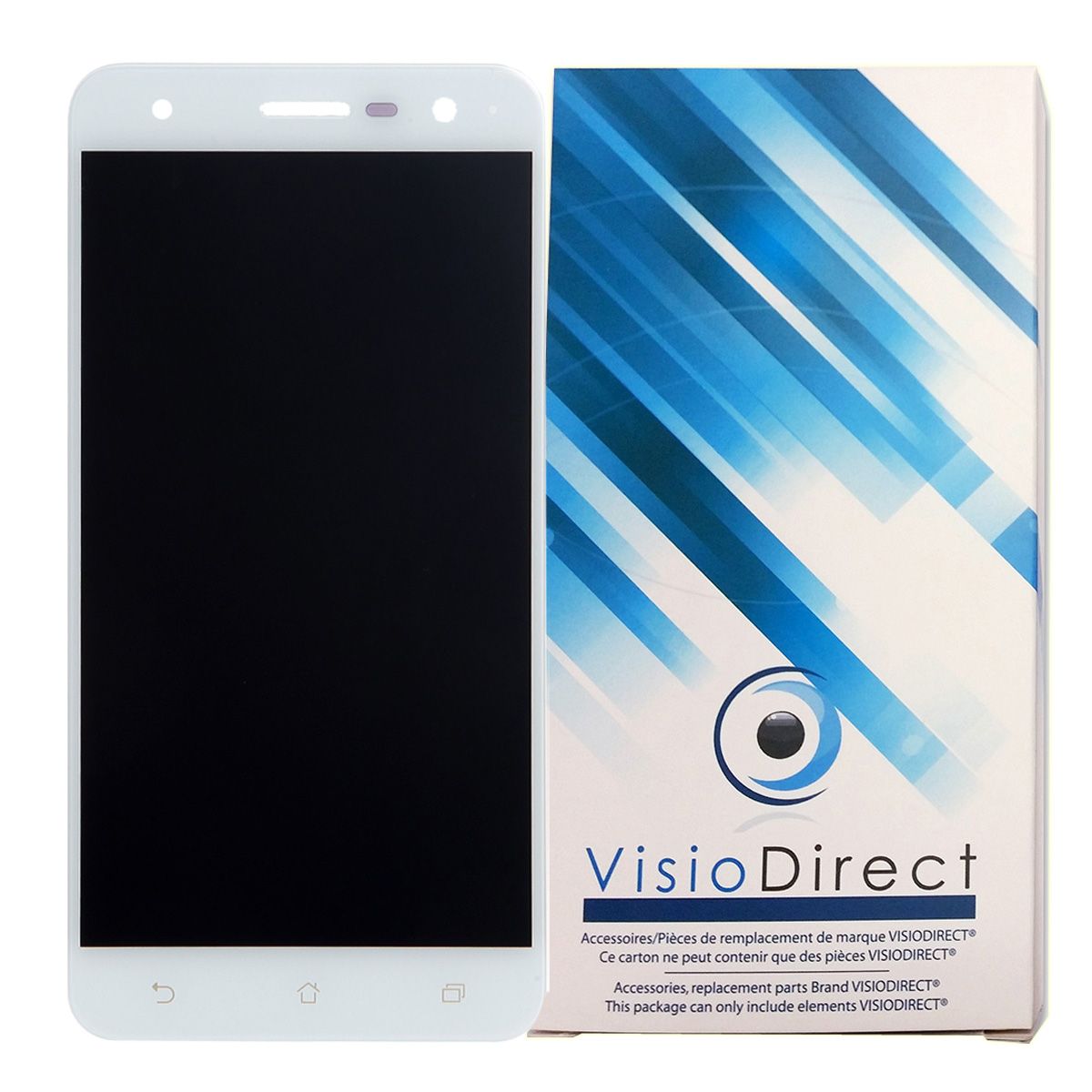 Visiodirect® Ecran Complet Pour Asus Zenfone 3 Ze520kl Z017da 5.2" Blanc Téléphone Portable Vitre Tactile + Écran Lcd