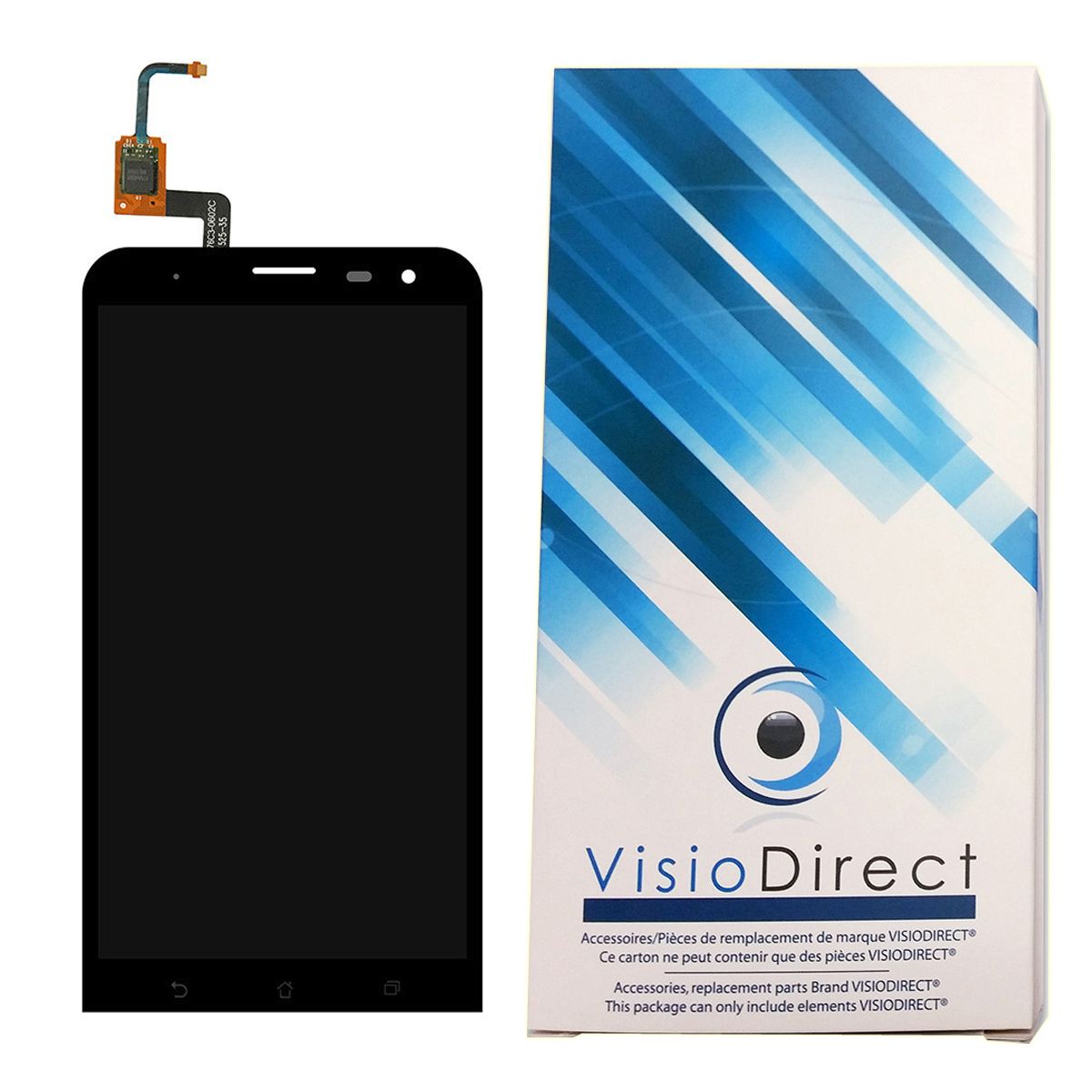 Visiodirect® Ecran Complet Pour Asus Zenfone 2 Laser Ze601kl Z011d 6" Noir Téléphone Portable Vitre Tactile + Écran Lcd