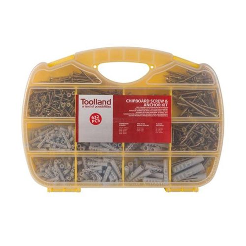 Jeu De Chevilles Et Vis Pour Aggloméré - 632 Pcs