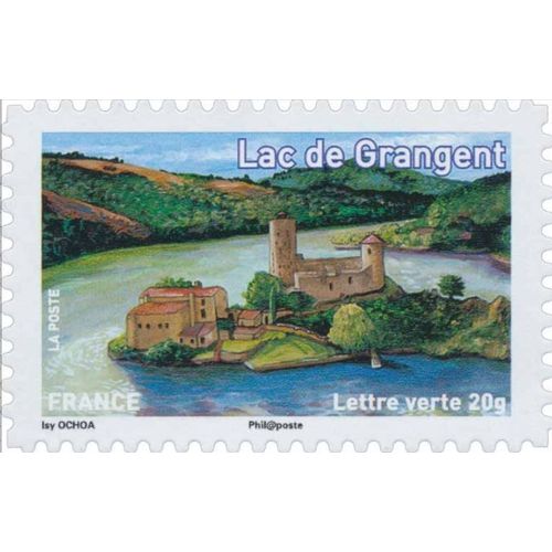 Timbre Oblitéré Lac De Grangent