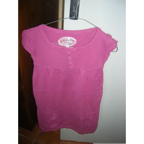 Robe Rosebud Girl Manches Courtes Coton 12 Ans Rose