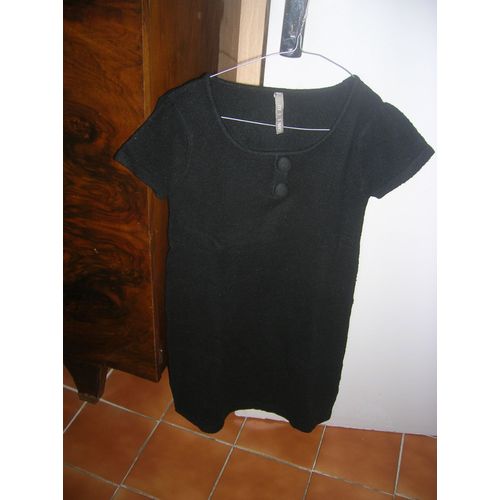 Robe Caprice De Fille Manches Courtes Microfibre 14 Ans Noir