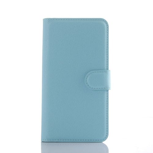 Etui A Rabat Folio Wiko Iggy Bleu Lagon Cuir Similu (Pu) Wallet Leather (B36)