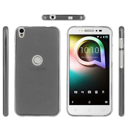 Coque Souple Alcatel Shine Lite Gris " Glossy Hybrid " Ultra-Slim (B38)
