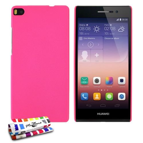 Coque Rigide Huawei P8 Rose " Pearls " Ultra-Slim (B38)