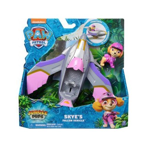 Coffret Pat Patrouille Jungle Pups Stella + Véhicule Avion De Luxe Transformable - Set Figurine Et Véhicule + 1 Carte Tigre